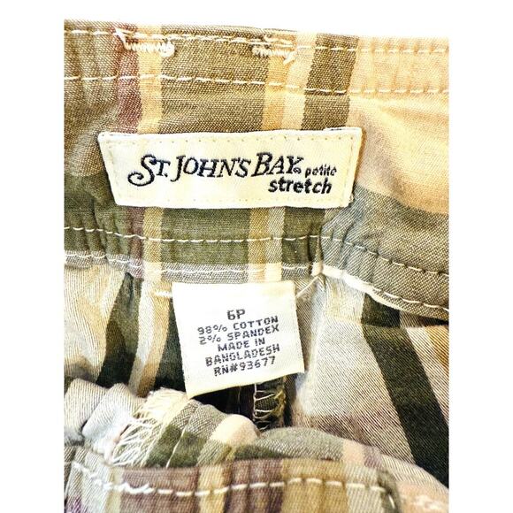 St. John’s Bay Women’s 6P Skirts Skort Bundle – Plaid & Brown Utility Cotton - Picture 4 of 9